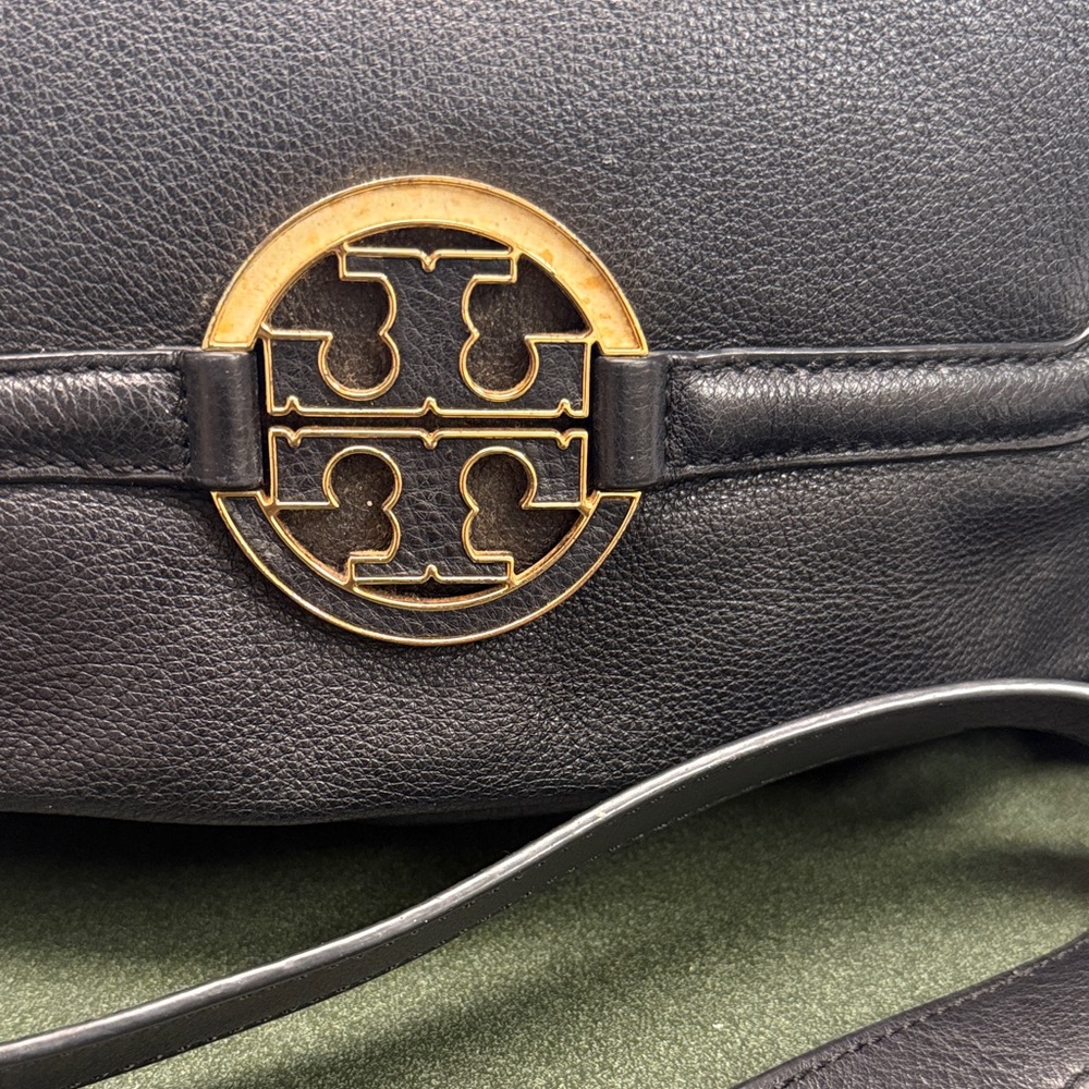 Low Start Tory Burch Black Crossbody Bag with Gold Accent - Picture 2 of 8